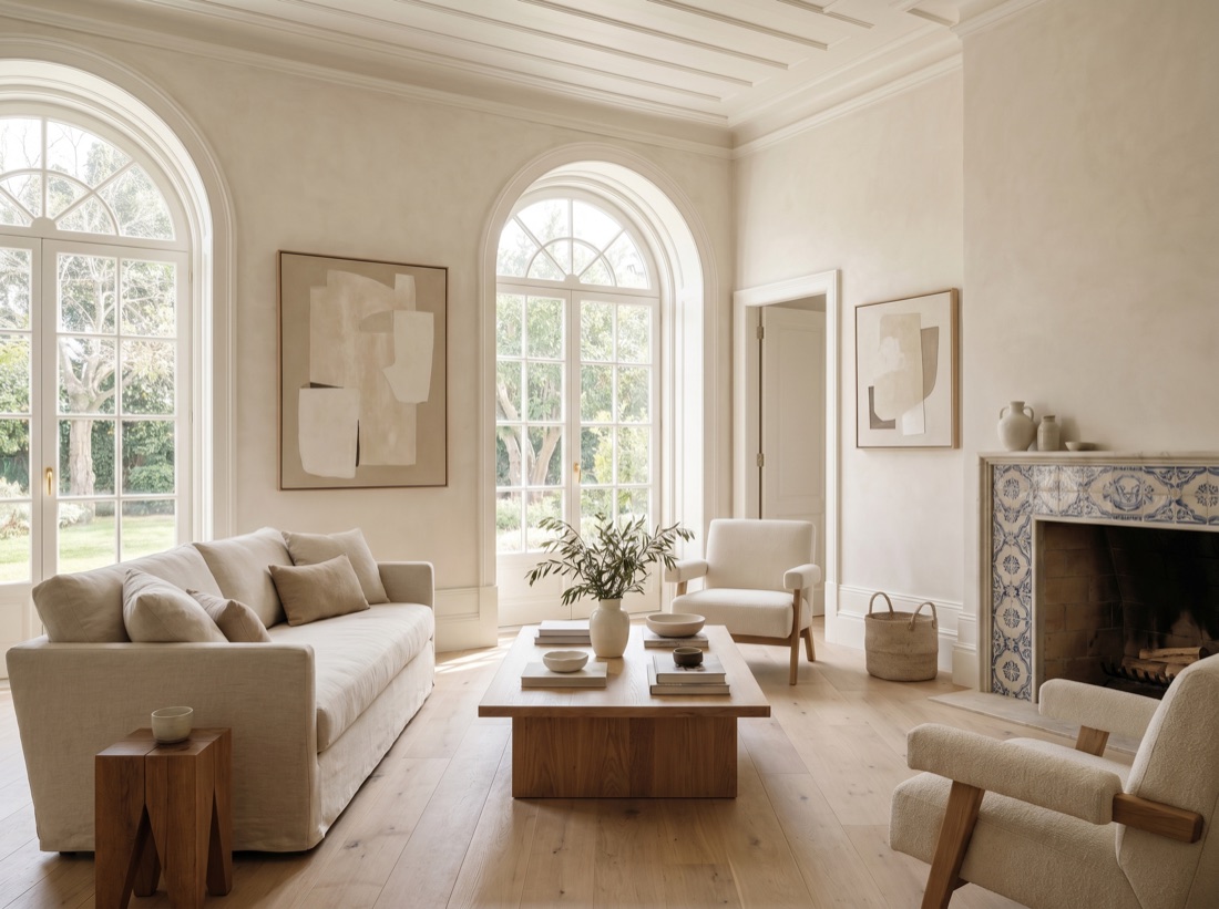 A bright, elegant Portuguese living room