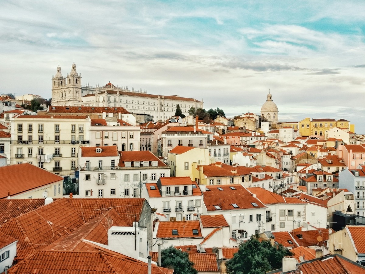 The historic rooftops of Alfama, Lisbon